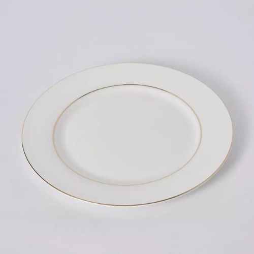 QUEENS BONE CHINA DESSERT PLATE - GOLD LINE