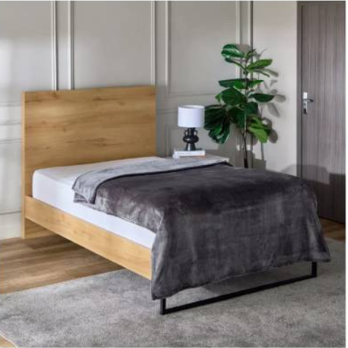 Mellow - Queen Micro Flannel Blanket - 150x220 cm- Silver