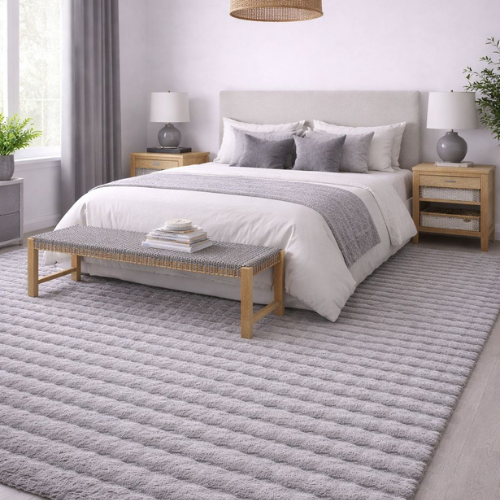 Pebbles Shaggy Rug-Grey